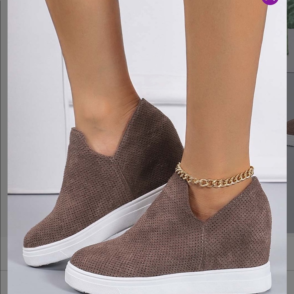 Slip on wedge sneakers